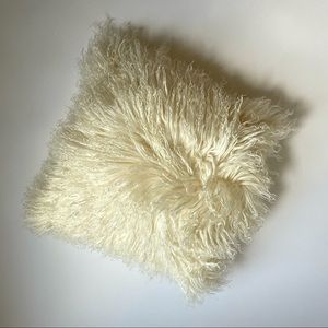 West Elm Mongolian Lamb Wool 16x16 Pillow